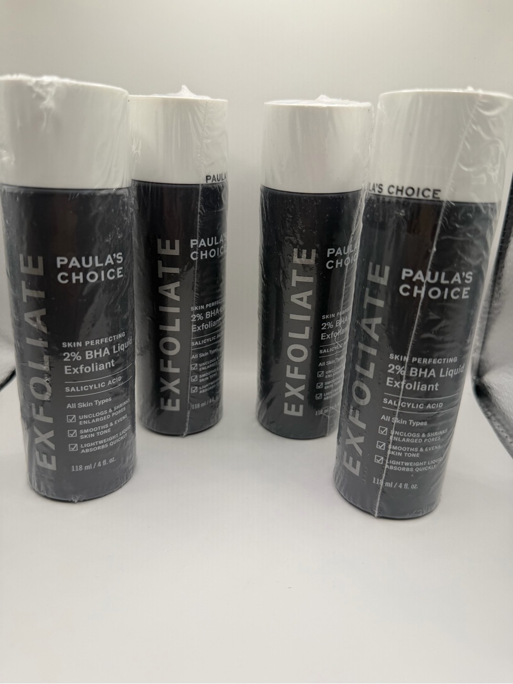 4 Paula's Choice Skin Perfecting 2% BHA Liquid Exfoliant Salicylic Acid 4oz 118m